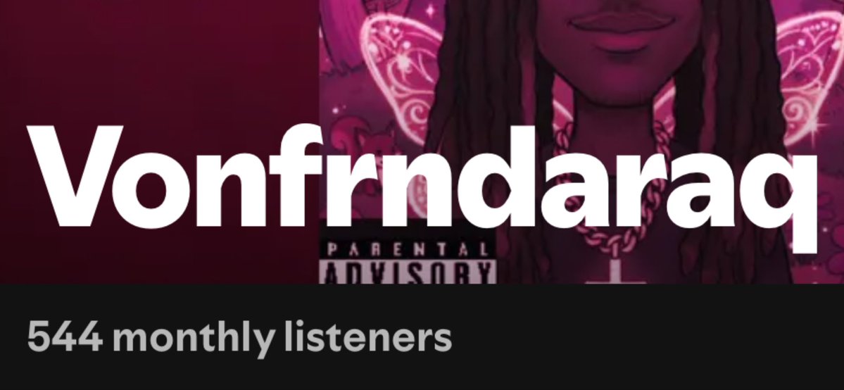 Vonthemusician's tweet photo. Labels I just reached 500 monthly listeners. I need somewhere to sign to. I’ve been working for three years hit me up in my DM. Follow me. #Trending #Music #Fyp #Live #twitterupdates https://t.co/MFTw4hDACU