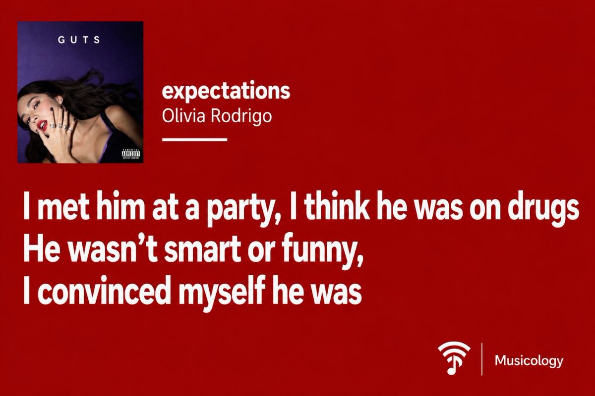 Musicology_pm's tweet photo. Olivia Rodrigo - expectations https://t.co/n1P6BMDaF9
