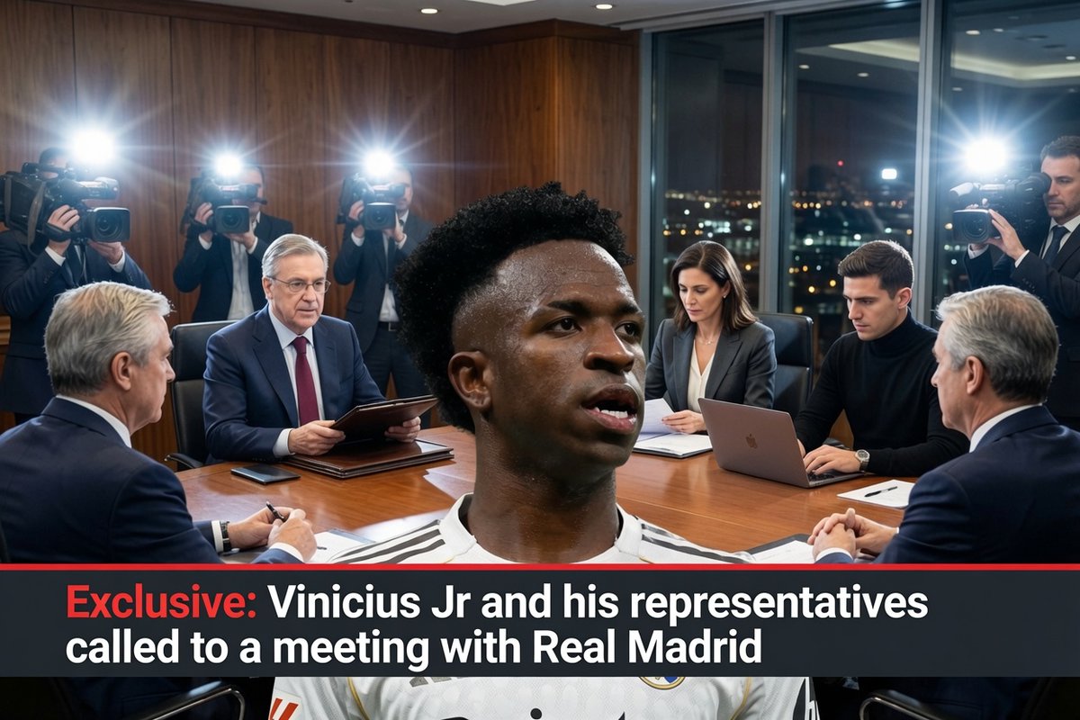 indykaila's tweet photo. Exclusive 💣

Vinicius Jr and his representatives are in the spotlight after being called to a meeting with Real Madrid over pressing concerns. 

This crucial discussion will cover a new contract. https://t.co/d575LywCSI