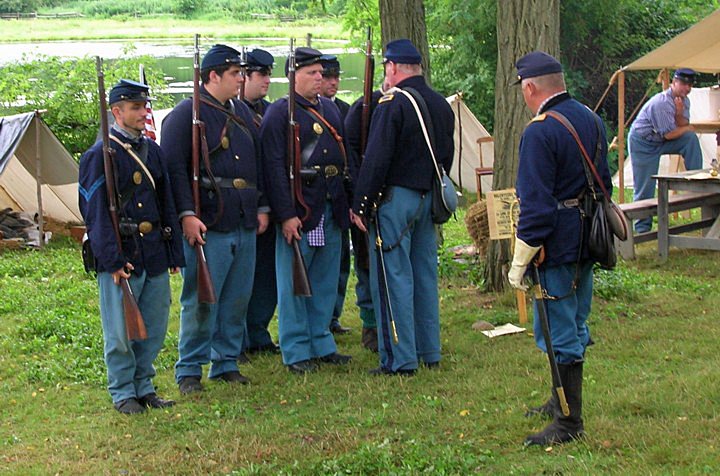 liny67th's tweet photo. COUNTERMARCH!!! (20 Years Ago) 22 - 23 July 2006: 4th Annual Civil War Reenactment at OBVR 

From our website, "This year's event fell the same weekend as the 145th Bull Run reenactment in Virginia. Most of our local cavalry opted to attend that event leaving the field to the infantry and two cannon (courtesy of Jackson's Flying artillery). Like last year, the 119th NY, 52nd NY, 14th Brooklyn plus ourselves camped at the Powell Farm. Unlike last year, the weather was brutally hot and humid making the periodic burst of torrential rain most welcome. Our First Sergeant made his debut as breveted Lieutenant and lead our company on Saturday while Your Correspondent was bumped up in rank from Private to Corporal. Despite the rough conditions, we perservered the full weekend and made the most of the situation."

https://t.co/PTSpcovIxB
