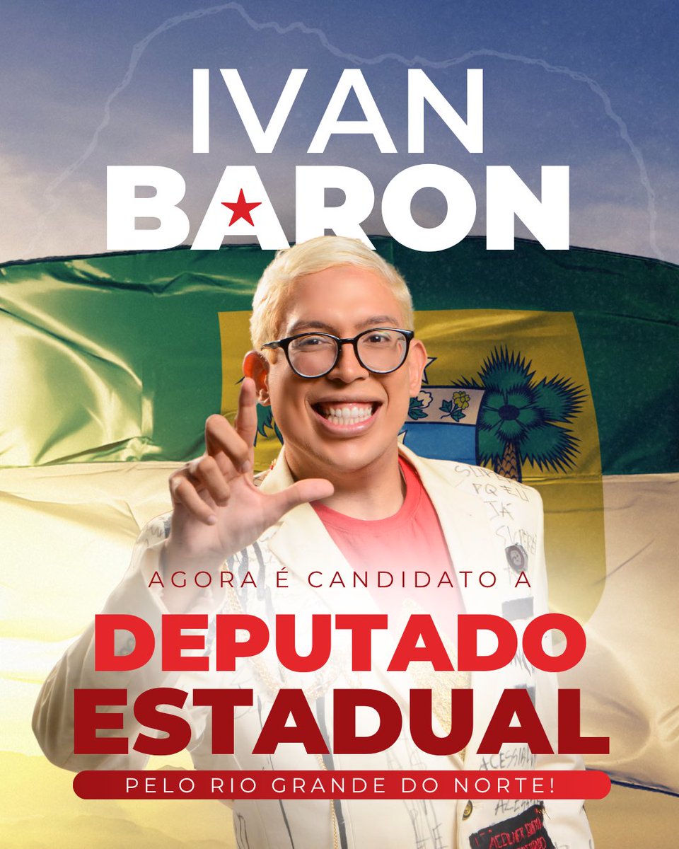 ivanbaron's tweet photo. AGORA É OFICIAL!

 Nosso nome está como candidato a Deputado Estadual pelo Partidos dos Trabalhadores aqui no Rio Grande do Norte, e pela 1ª vez a Assembleia Legislativa Potiguar terá um representando para defender com legitimidade a INCLUSÃO. Sigamos ❤️⭐️ https://t.co/rfKz6Wybsy