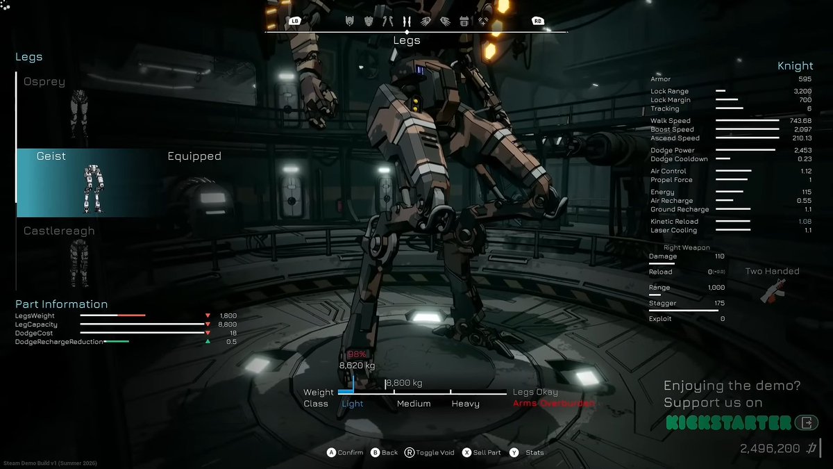 gamespark's tweet photo. ムチムチ重量機体やセクシースレンダー逆関節メカも作れる高速機動ACT『Code RAPID』デモ版が配信。二刀流・弓・盾など玄人装備も充実【26年6月後半にHOTな「ロボゲー」はこれだ！】
https://t.co/hghatOiE4W

デモ版では3つのミッションや充実したカスタマイズ要素の体験が可能です。 https://t.co/UwUXa0T1vu