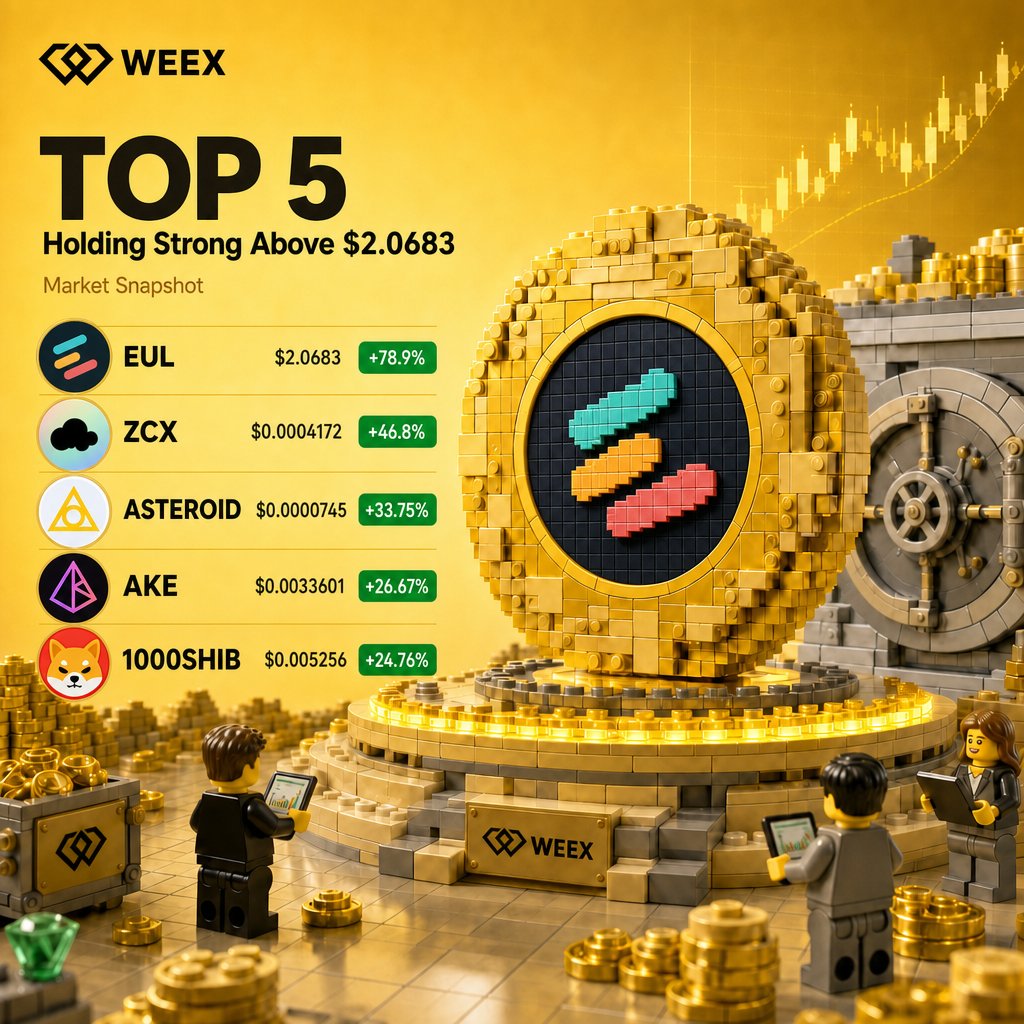 WEEX_Official's tweet photo. Who leads next? Comment your pick  

$EUL      $2.0683     +78.9%
$ZCX      $0.0004172  +46.8%
$ASTEROID $0.0000745  +33.75%

Register On WEEX: https://t.co/04yBNU1Vat https://t.co/h2b0CaelUb
