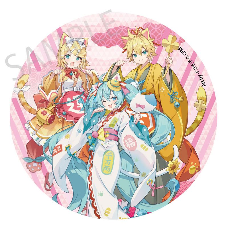 コレイズ販売終了間近】 初音ミク×招き猫×真夏の熊谷_メガ缶バッジ