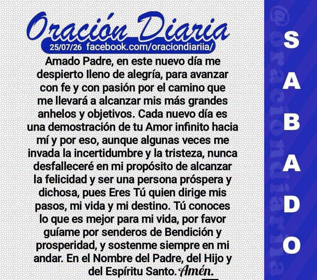 elsecreto_edu's tweet photo. Mis #twitteros Buenos Días , Feliz y Bendecido Sábado.
Julio 25/2026 https://t.co/Mzcp1s9UCb
