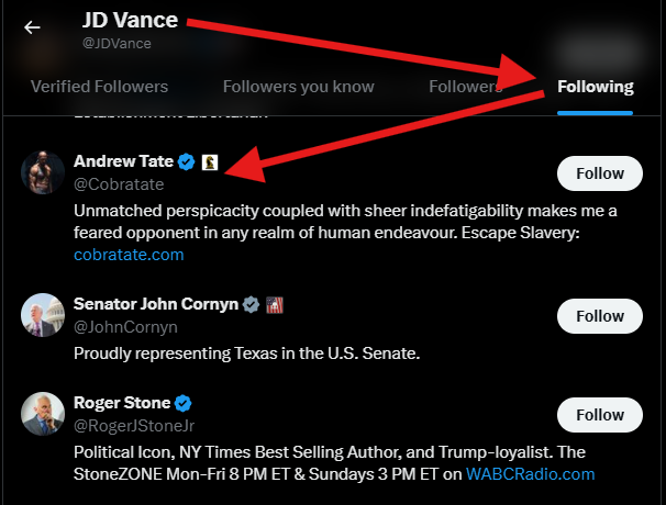 YourAnonNews's tweet photo. It's pretty fucked up that JD Vance is still following Andrew and Tristan Tate on this platform.
Both Andrew and Tristan have been charged with human trafficking and child pornography.
ALL MAGA ARE PEDOS.
ALL OF THEM. https://t.co/1DLv0nkamM