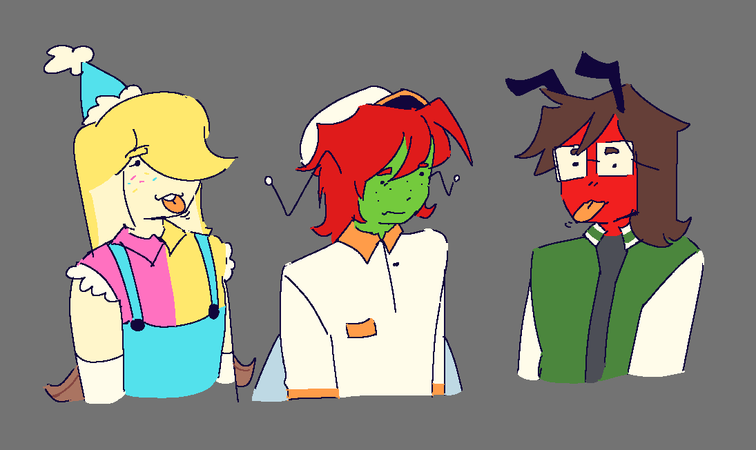 CynntienceCynnt's tweet photo. quick doodle of them 3 I am not even gonna tag I love you Split and Manny oh... hai Anton.. why I oughta!!! https://t.co/XAEirNf2gK