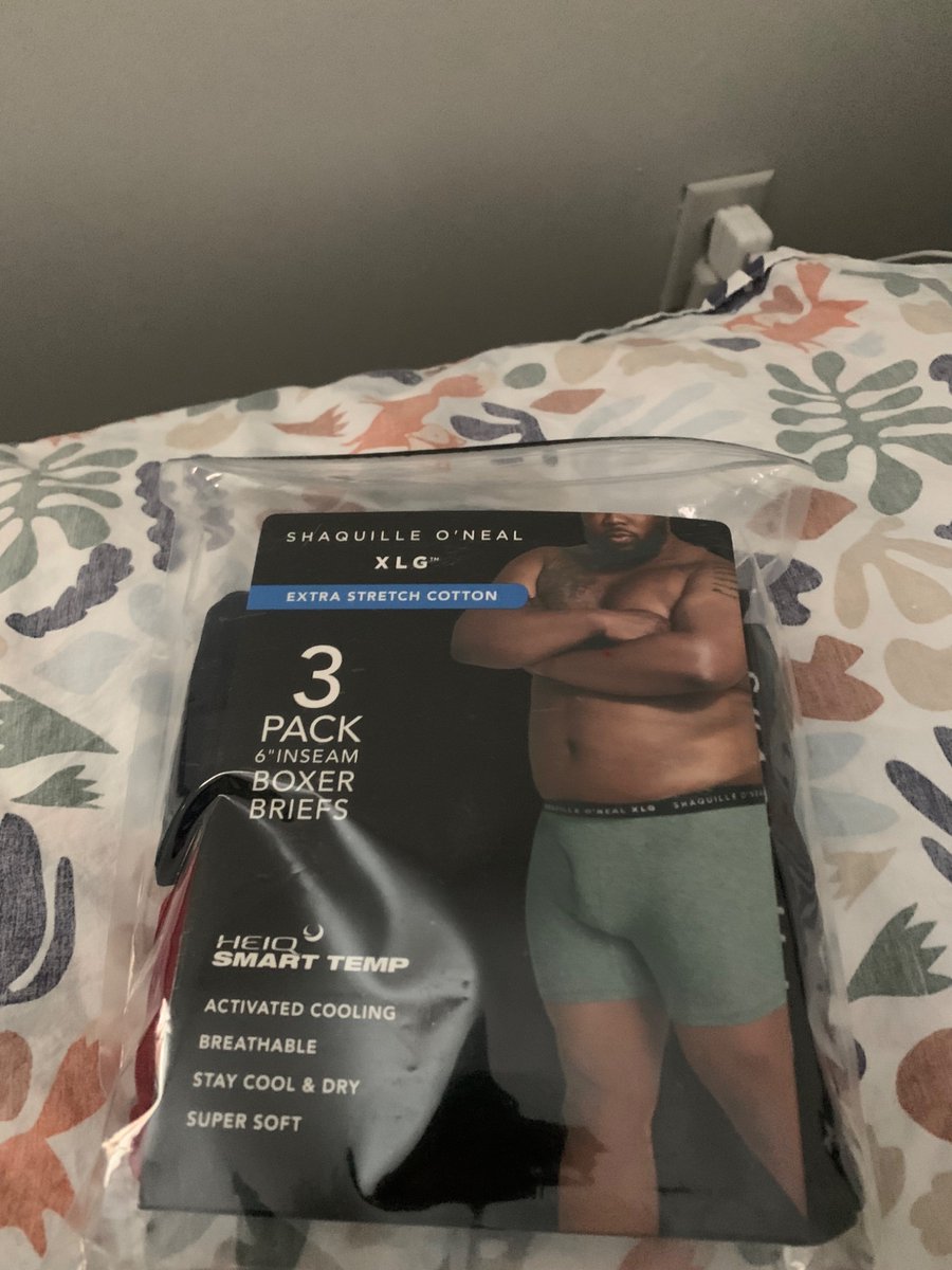 Indigoali33's tweet photo. I bought fat boy shaq underwear yesterday, fit good too best pair of draws I put on this year https://t.co/0dOguXd70n