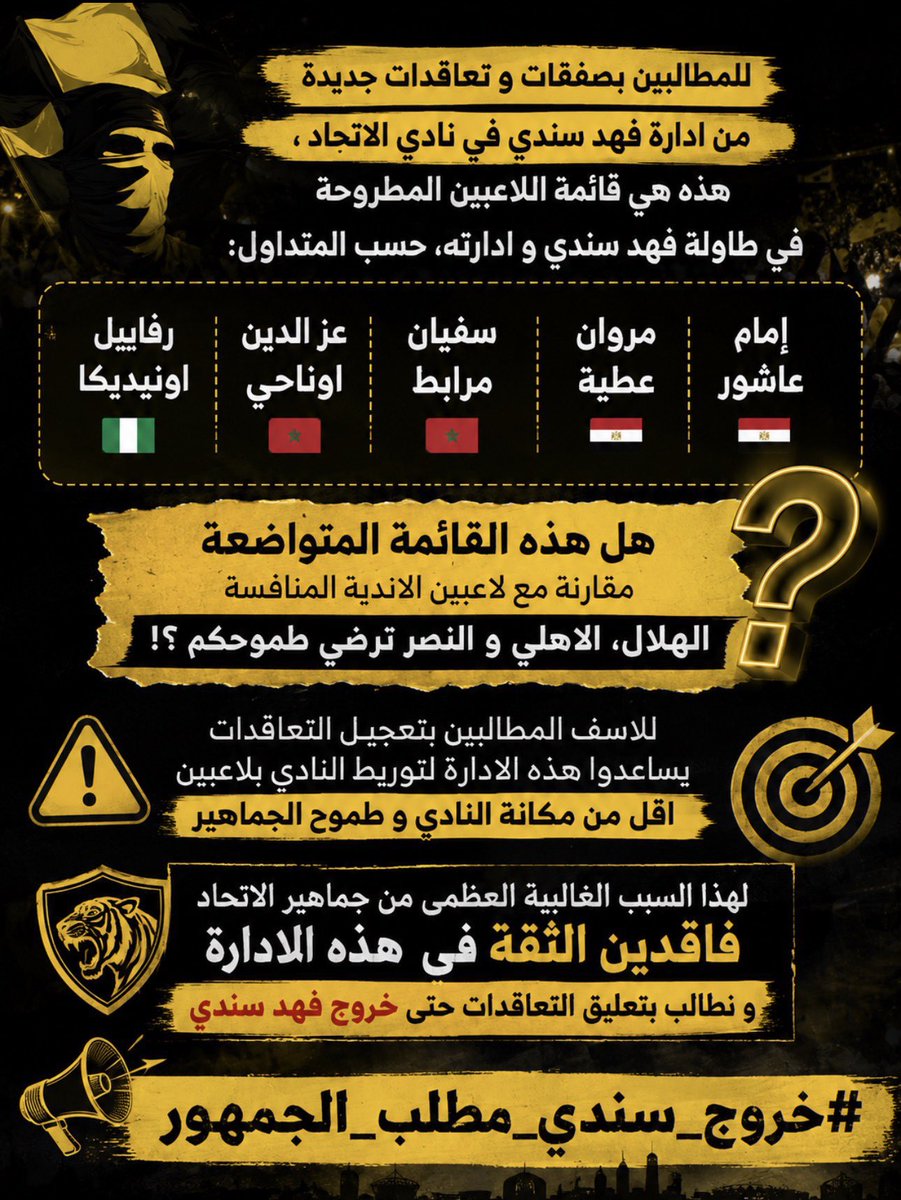 abokhaled4060's tweet photo. سمو الامير @AbdulazizTF @spokesman_mos @MOISaudiArabia @PIFSaudi حتى لايحدث للاتحاد  مثل ماحدث في النصر حاليا نرجوا من سموكم عدم السماح لاداره سندي بابرام اي تعاقدات اجنبيه او محليه 

بسبب فشل اداره سندي الموسم الماضي 
الغاء عقد بلان 
الغاء عقد كونسبساو 
التعاقد مع مواليد بمبالغ كبيره 
التعاقد مع النصيري 

وفي حال السماح لستدي بالاستمرار والسماح بالتعاقدات راح تصل ديون الاتحاد مثل النصر 

لاتكافوا الفاشل بالاستمرار