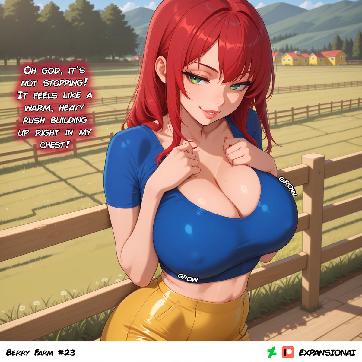 RealExpansionAI's tweet photo. This special strawberry offers way more than just a sweet taste. What happens when a delicious berry starts transforming a body right before your eyes, turning up the heat with every passing second? 🍓✨😳 https://t.co/xL3LfTifHt
