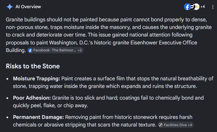 limits_matter's tweet photo. @BGWhite42 @nypost All you can do is sling insults vs. staying on topic. You're an anti-intellectual rube posting as some sort of sage.

You say nothing about the tech issues of painting granite buildings for the same reason you won't give detailed rebuttals to CO2 science. Why be so thickheaded? https://t.co/YNqjF3DTTV