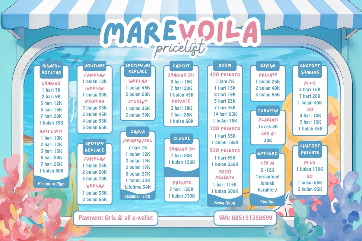 ooieom's tweet photo. pagi #zonauang ! yuk yang mau cari aplikasi premium bisa cekie cekie di marevoila store > _ O fast respon yah akuu, ready stock juga jadi proses satset! :3 gass order ke wa di b—io ♡ https://t.co/6sdkRkygCB