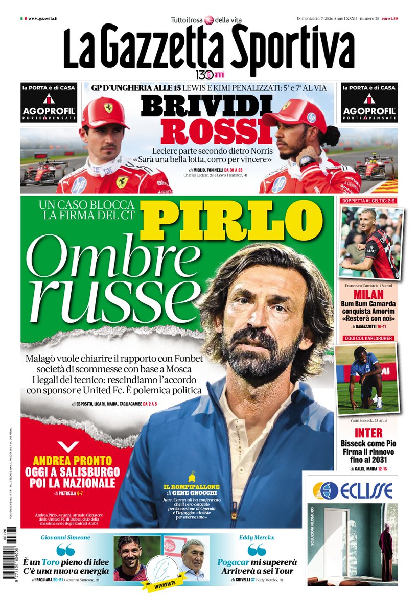 La Gazzetta dello Sport tweet media