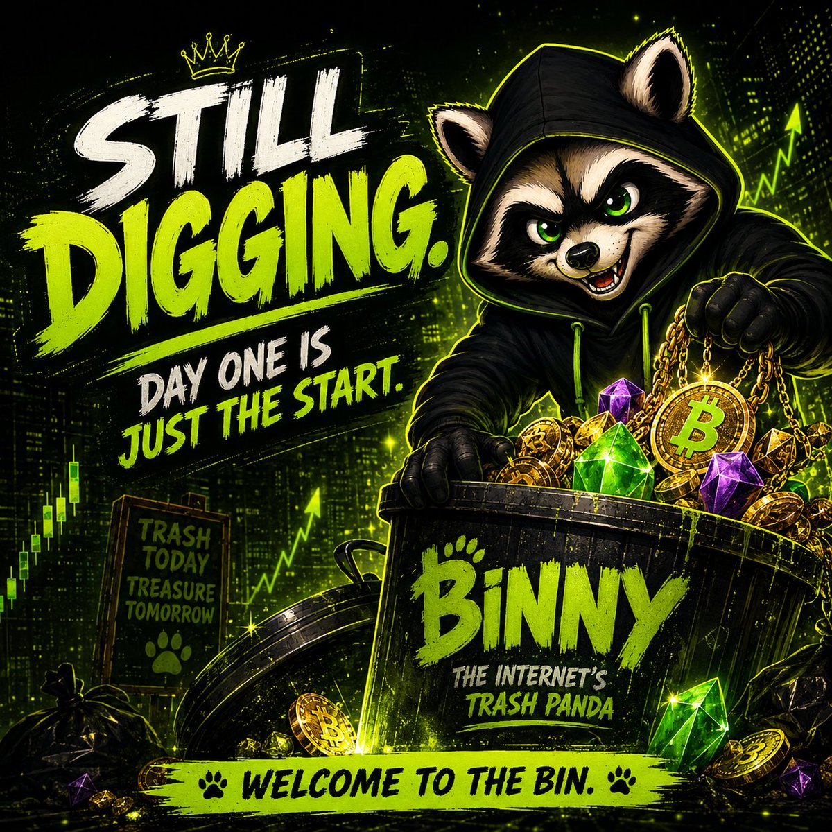 binnyonsol's tweet photo. Launch is done. Now we build.

BINNY isn’t a one-post coin. I’m staying active, making content, and growing The Bin from here. 🦝🗑️💎

What should BINNY dig up next? https://t.co/HcdWgYvIol