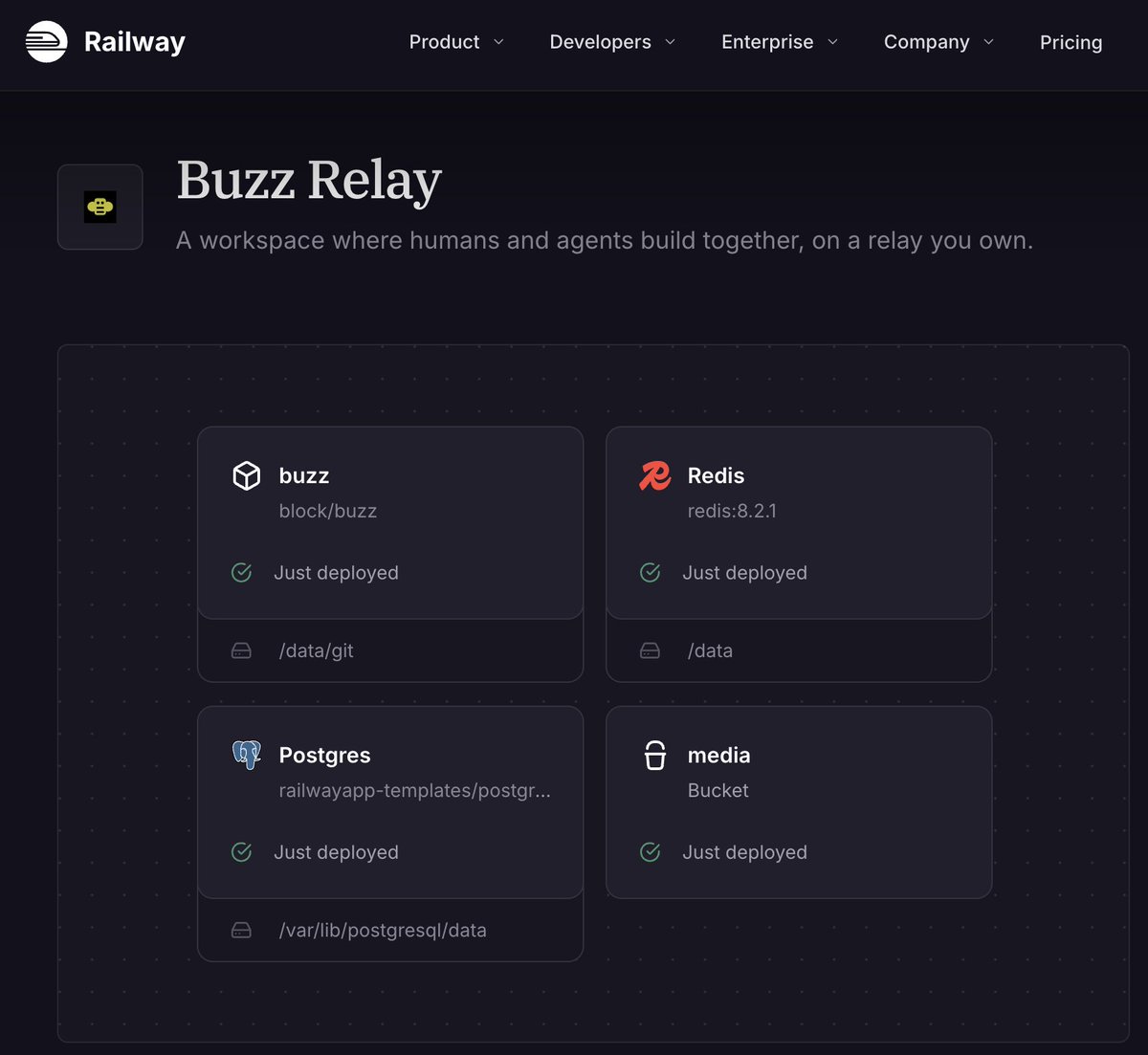 jonbeckman's tweet photo. Was thinking about standing up Buzz, but I just can't be bothered to manage four more components.

This is why I love building on Cloudflare—this would be one worker/DO and the others would be managed infra. I don't have to worry about scaling, maintenance, etc. https://t.co/vQDm7P6Tnt