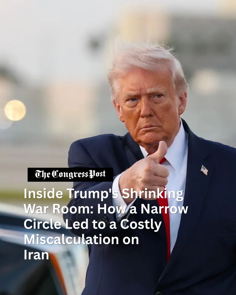 Congress_post's tweet photo. WASHINGTON (CP) — Trump's Iran team thought victory would be easy. Ex-NSC director Swanson says the inner circle is tiny, experts were sidelined, warnings on the Strait of Hormuz ignored. Now? No off-ramp, both sides dug in. Longer, uglier conflict ahead. https://t.co/vMlMFauc4i
