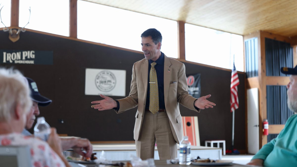 PJQualityGuru's tweet photo. I had a great time stopping by Iron Pig Smokehouse in Gaylord today with Ryan Kelley. 

Ian Murphy is the real deal. When the tyrants in Lansing thought they could decide who could stay open and who couldn’t, Ian stood up, took the heat, and fought back. That’s what courage looks like. 

Michigan doesn’t need more government control. It needs more freedom.

Thanks, Ian, for never backing down. Patriots like you are exactly why I’m so optimistic about Michigan’s future.