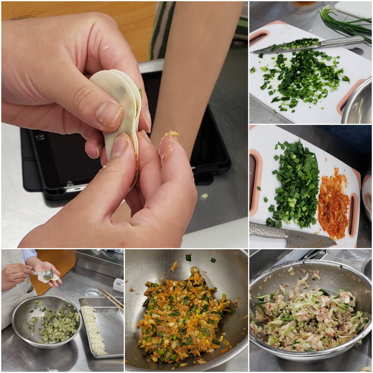 NtCooking's tweet photo. 7/23
2種のギョウザ(スタンダード、キムチチーズ)
チャーハン
玉子とワカメの中華スープ

新体制となり、ギョウザパーティーで、1年生とより仲良くなる計画‼️

ホットプレートが用意できず💦
ギョウザを包む工程で仲良くなる計画に変更‼️

仲良くなれたらいいな🍀

新体制になって課題も見えてきた‼️ https://t.co/TFDVhlh1V8