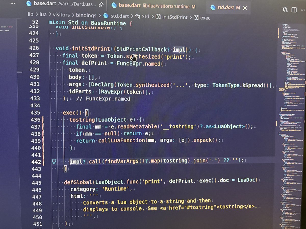 jimjamscodes's tweet photo. Extremely satisfied to add metatables and meta methods in my custom lua runtime. I’ve learned so much writing this from scratch. The project is coming to completion! #lua #pl #compilers 

On the left, the lua script and its output. On the right, my std print implementation. https://t.co/E5JmVvir6S