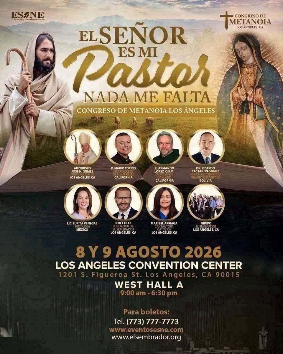 LupitaVenegasDC's tweet photo. #Metanoia 2026 #ESNE
🗓 8 y 9 de Agosto
📍 Los Angeles Convention Center
☎️ Informes 773 777 7773 https://t.co/1VnkSg4KQn