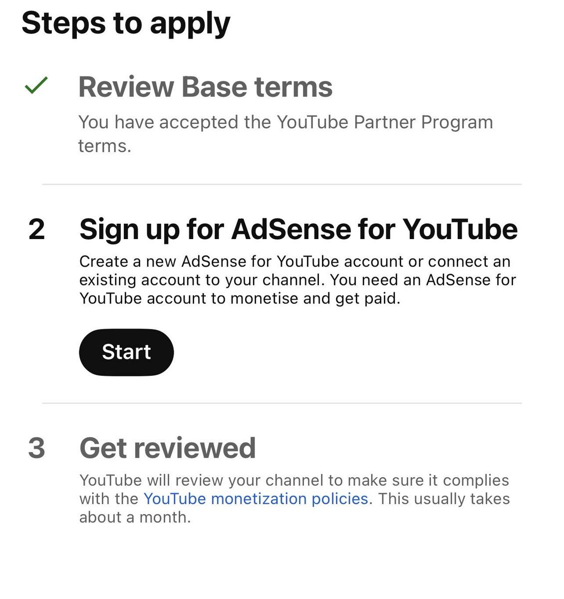 LowSCP's tweet photo. @TeamYouTube I've got a quick question. I just got a "steps to apply" popup on YT studio, so I connected my already-existing AdSense account, and now it went back to the "under review" screen. Just curious as to what this means. Is this a sign of progress? https://t.co/Q4CvzNxEie