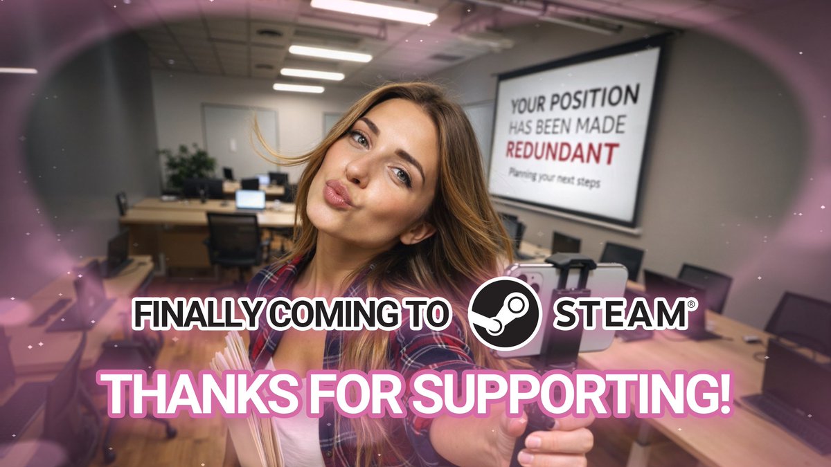 ORGONsoftware's tweet photo. Big news!
After a long, hard, bureaucratic process,
OFFICE LADIES™ IS COMING TO STEAM.

Uncensored, unmolested, and totally safe for work.

48 hours. Don't be late for your meeting.

https://t.co/xRPePplTty https://t.co/JeXw8P50aj