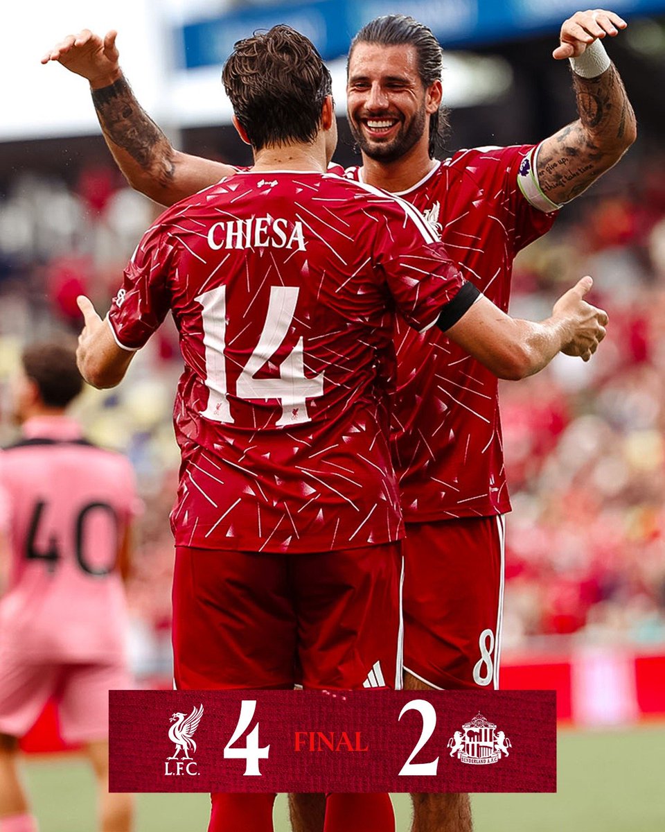 LiverpoolLatam's tweet photo. Victoria para los Reds en su primer partido de pretemporada. 

Evaluación absoluta de Iraola para los pibes, se puede también ver un equipo mas intenso para atacar y presionar como una de las ideas principales del DT. 

Lo más importante es que Iraola evalúe todo el plantel mas alla del resultado y pueda apuntar lo que necesita para la temporada. 

Seguimos 💪🏻  #LFC
