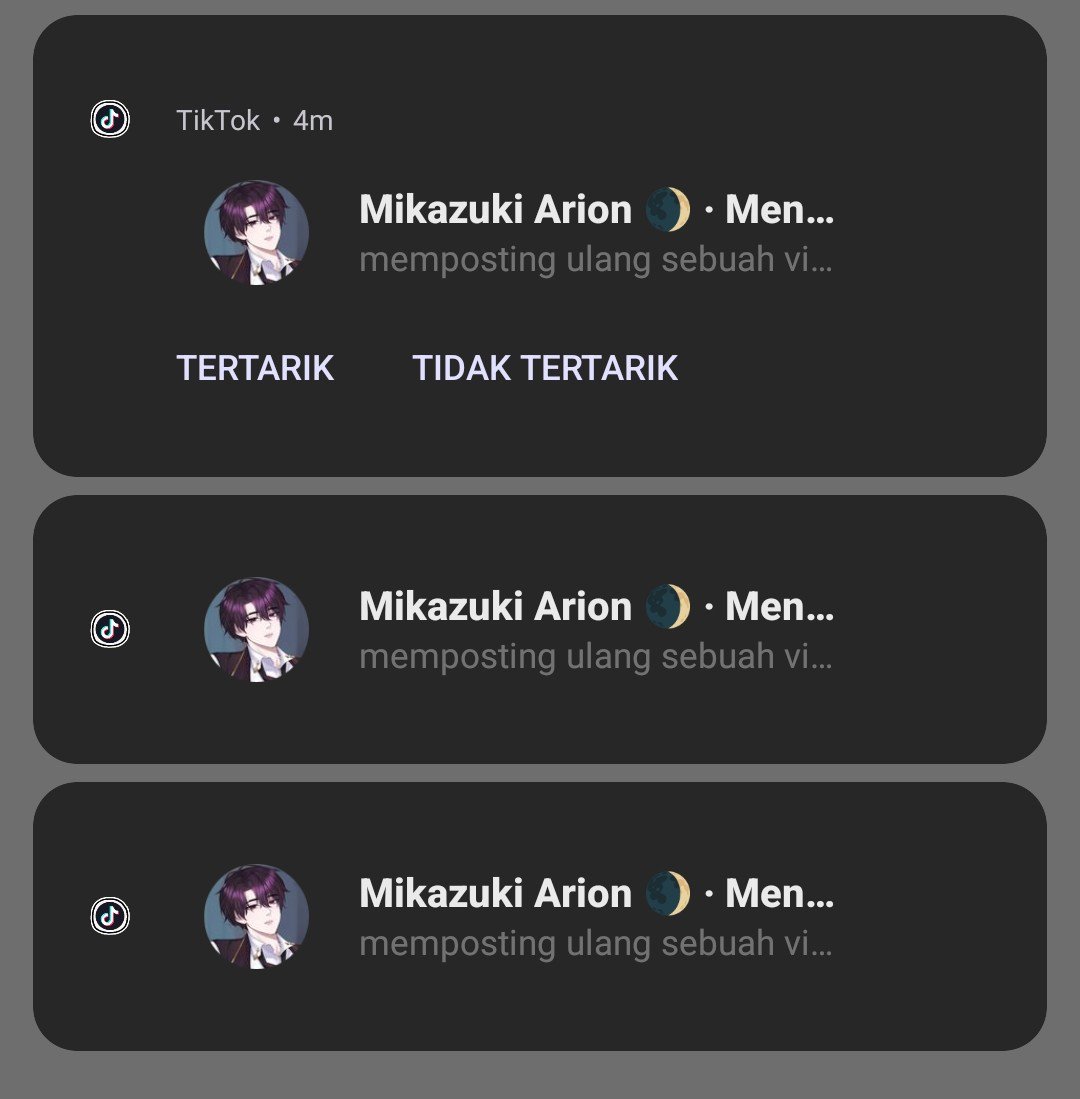 miuren_'s tweet photo. Di prank notif tiktoknya mika berkali kali😭😭 https://t.co/ZjlQ4X8NKX