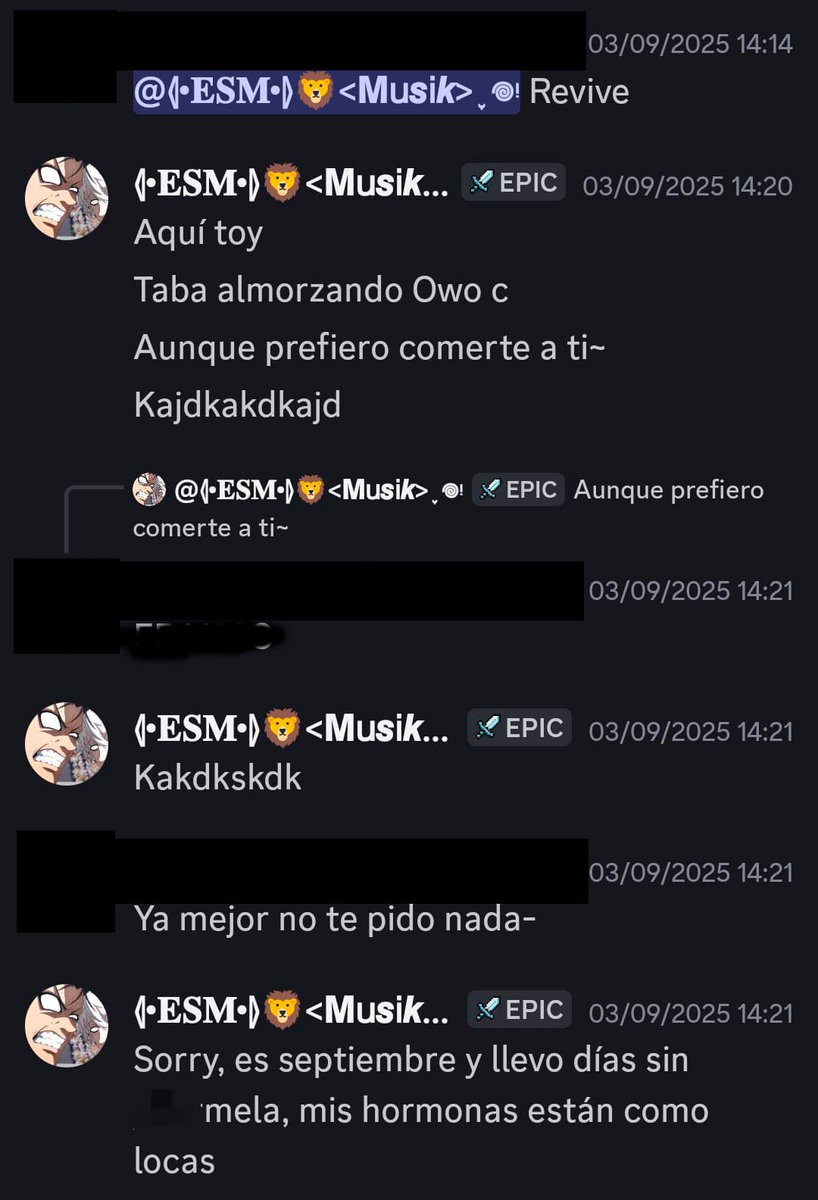 Elysium_Crew's tweet photo. La noche de ayer un menor de edad se comunicó con nosotros, este nos expuso su situación con MusiK, dónde nos adjuntó capturas de cómo este hace 1 año estaba teniendo actitudes con insinuaciones amorosas y muy subidas de tono, este teniendo mayoría de edad ya https://t.co/V1VGrP8zq4