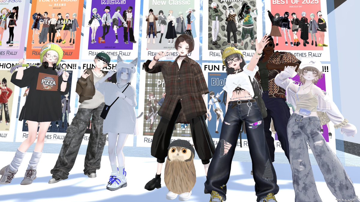 hanacha1112's tweet photo. リアクロ集会にお邪魔してきました！
みんなのコーディネートが素敵✨️
上を見上げると球体になっちゃうフクロウさんかわいいね🦉
#リアクロ集会 https://t.co/G49xT50aKg