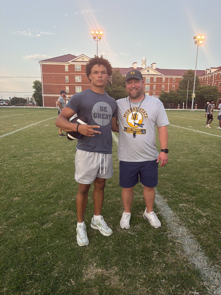 dbook7_'s tweet photo. Blessed to receive my first division 1 offer from @racersfootball Had a great camp and good conversations with @WrightJody and @CoachJWalker15 @TradariusGoff @BuckFitz @CentralLionsFB @CSmithScout @parkeam @CoachRyanNutt https://t.co/gJcz5vWzuQ