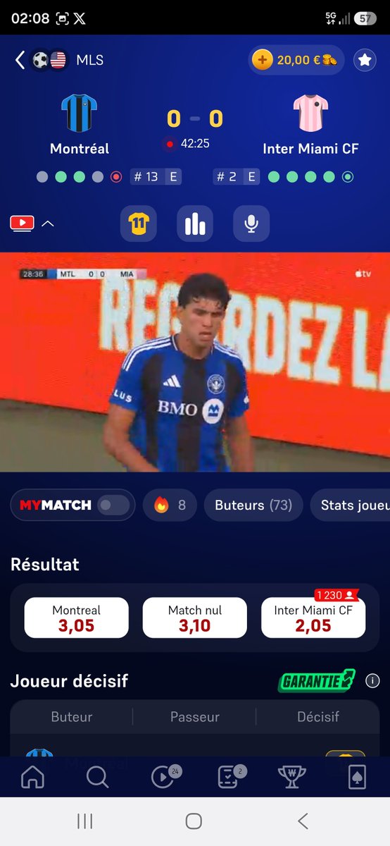 N2LWEAR's tweet photo. @WinamaxSport 
Il y a un probleme non !!!
Vous affichez 42 eme minutes mais sur  le chrono fu match, nous sommes a la 28 eme minute... c’est inadmissible de nous enduire en erreur de la sorte ! https://t.co/FQENvRgrRc