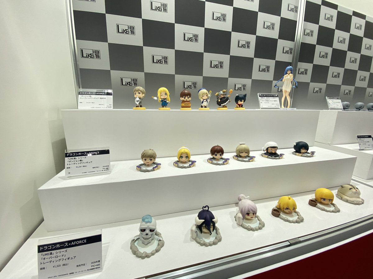 Dragonhorse_inc's tweet photo. お馴染みの #AFORCE「Like湯」シリーズ から、 『#ダンジョン飯』、『 #オーバーロード』『 #ブルーロック』など、 魅力あふれる新作トレーディングフィギュアが多数登場！
更に、新ブランド #わくわくTIMING より、『#無職転生Ⅲ ～異世界行ったら本気だす～』のロキシー が1/8スケールフィギュアとして初登場！

#ワンダーフェスティバル2026［夏］
