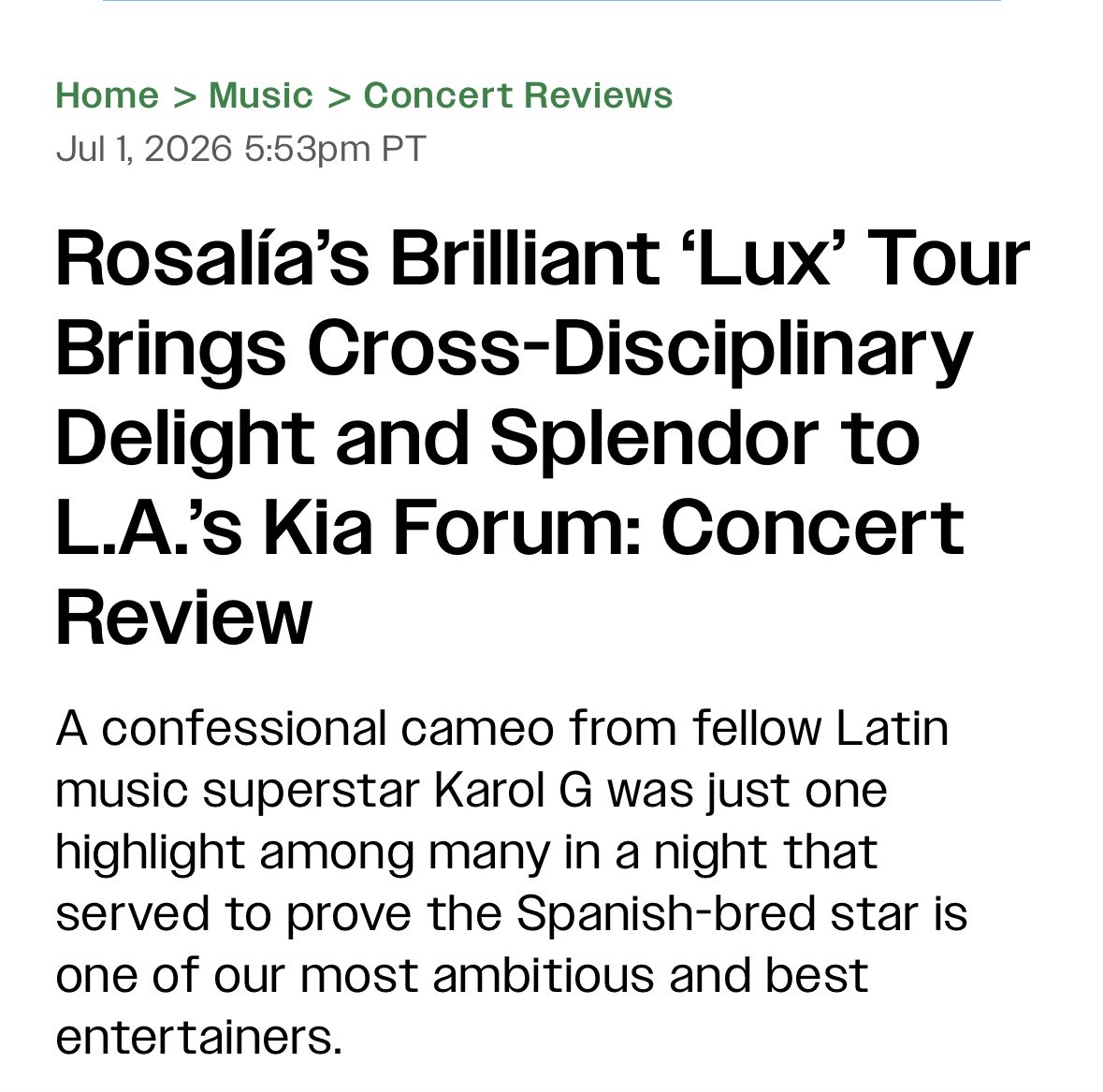 badgalxrosi's tweet photo. Rosalía aclamada em todos os hemisférios do GLOBO! 
LUX WORLD TOUR https://t.co/kRVFNUlc0K