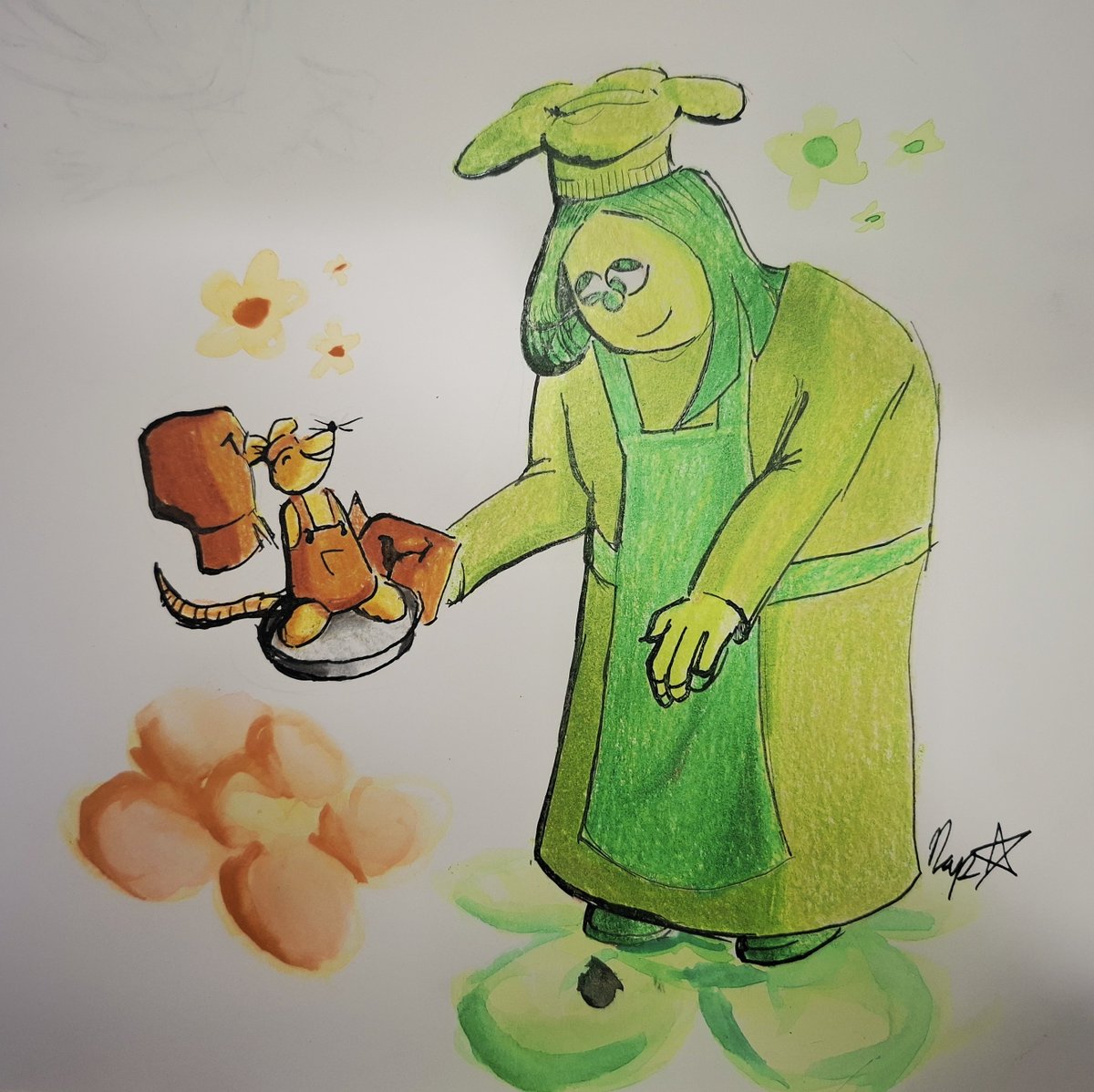 naprhgr's tweet photo. I drew Green and Orange from Deltarune Chapter 5

There are things I would change but guess it's too late for that, maybe next time.

Also I realized I never drew Tenna, prob gonna continue with all the other Deltarune characters

#art #traditionalart #deltarune https://t.co/5btfo95InT
