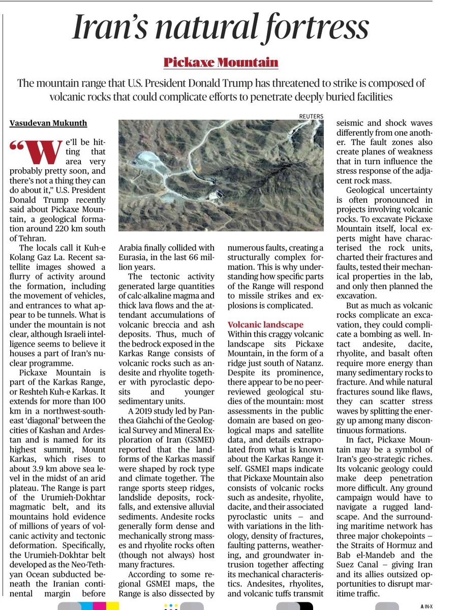 free_upsc's tweet photo. Iran's natural fortress - Pickaxe Mountain https://t.co/FDIf3SjKmL