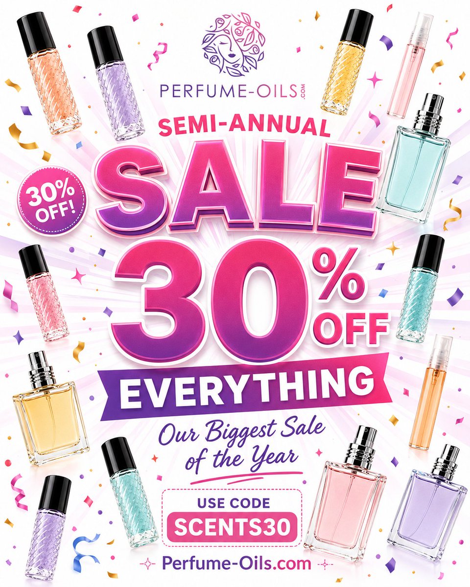 realPerfumeOils's tweet photo. Layer it. Stack it. Make it last. Scentmaxxing with pure oils. 30% off everything sitewide, code SCENTS30. Thousands of designer-inspired scents in pure oil concentration that holds all day. https://t.co/WMZjmKL1qA #scentmaxxing #perfumeoils #longlasting https://t.co/syRLC4Uteq