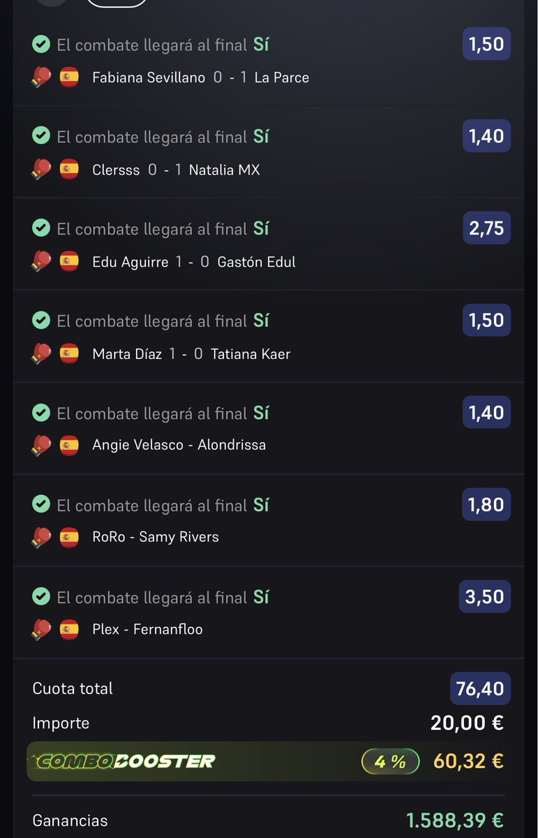 tipspromaxx's tweet photo. Ibai, te debo tanto…. 1500€ 

Hicimos historia de las apuestas  deportivas, cuota 76,40 ✅✅

#LaVeladaDelAñoVI #LaVeladaDelAño6 #ibai https://t.co/vzerpF6auj