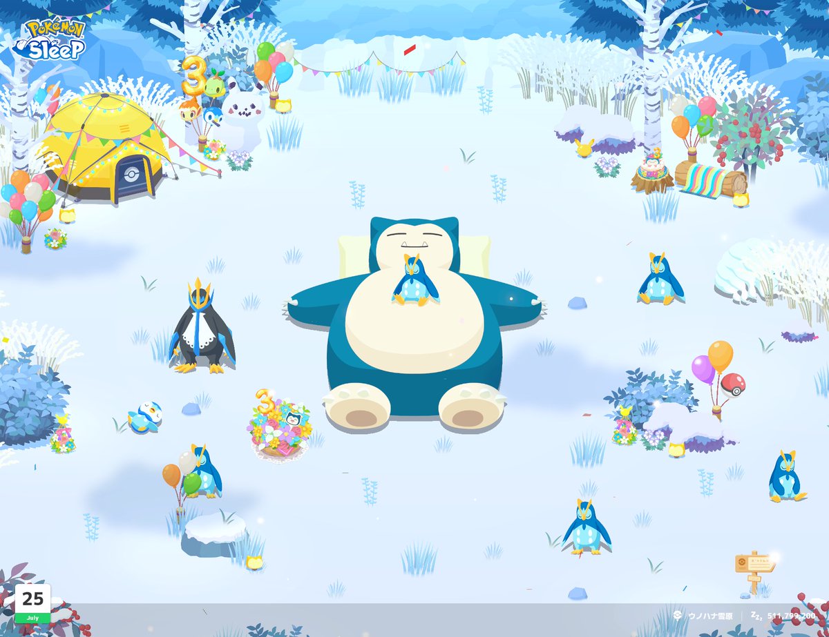 kuu_company's tweet photo. #ポケスリ3周年をみんなで
ウノハナ雪原ぐっすり
ポッタイシ天国。アメたくさんありがたや〜 https://t.co/CH1Bo2hLEv