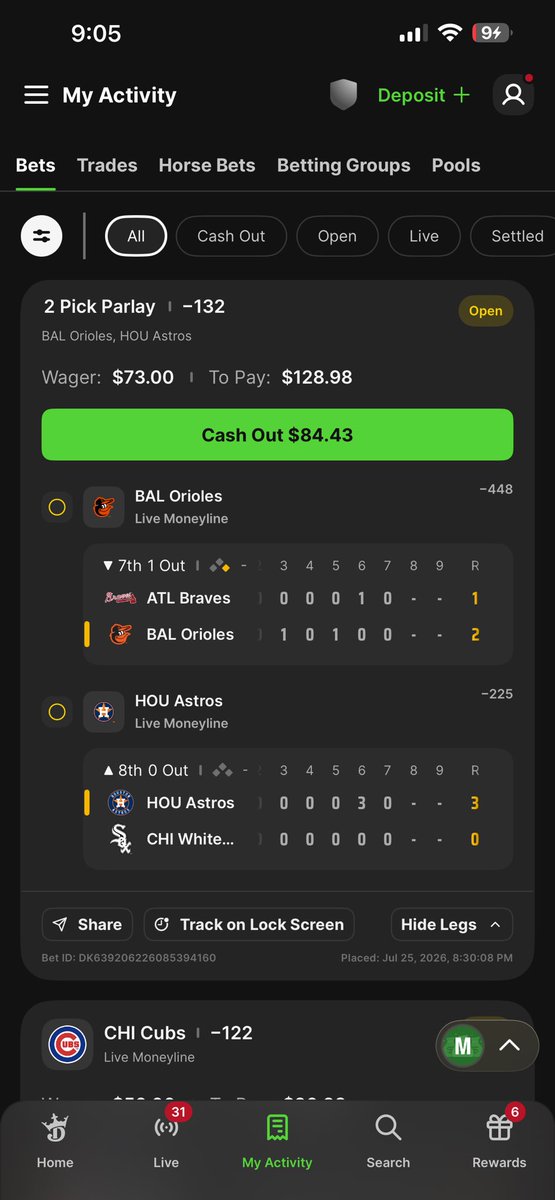 6GSZN's tweet photo. White Sox sold &amp; marlins as well but we still cash vip play &amp; one community slip 🪄💰 

#Fanduel #Draftkings  #ESPNBet #mlbbets #parlay #mlbparlays #parlays #sportsbetting #SportsBettingX #gambling #MLBPicks #sportsbets #sports #Gambling𝕏 #baseball https://t.co/YPIwjKrT2E