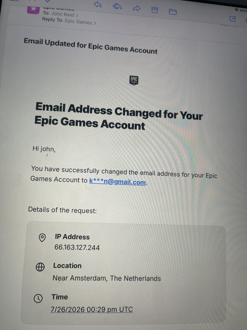 nejiik's tweet photo. got hacked email changed and thats not my ip its the guy who hacked me @FNCompetitive @Fortnite @FNcompReport https://t.co/1l9AcDsCJX