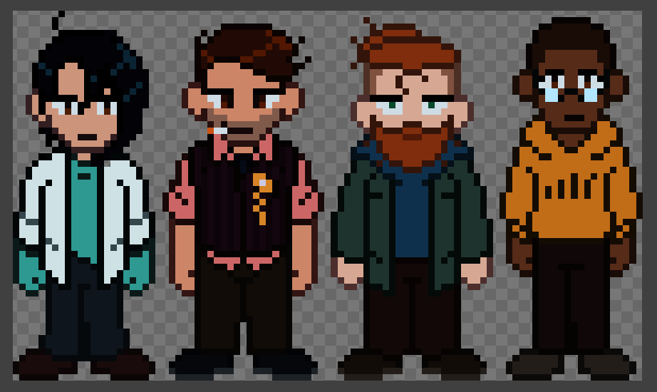 spot_desenhador's tweet photo. testando pixel arte com personagens completamente originais que eu inventei https://t.co/6YUFO8NRzD