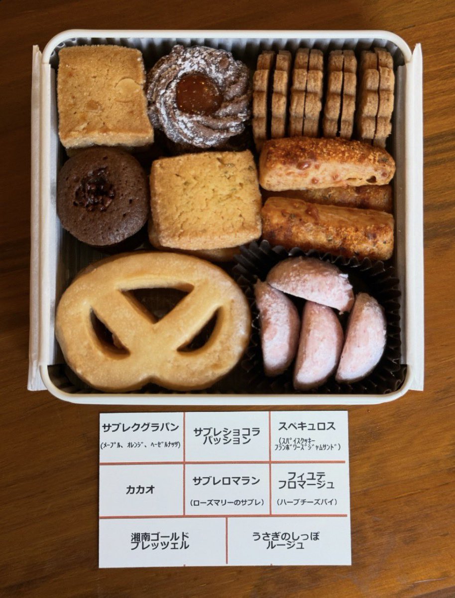 kouglapin's tweet photo. クグラパンです
10周年記念限定クッキー缶を作りました
こちらも絵本作家の谷口智則さんのイラストで可愛く仕上げました
オープン当初から人気のクッキーや限定クッキー8種類をぎっしり詰めた自信作です♪
たくさんの方に楽しんでいただけたら幸せです

#クグラパン #谷口智則 #鎌倉スイーツ #うさぎ https://t.co/gRVrmADz8q