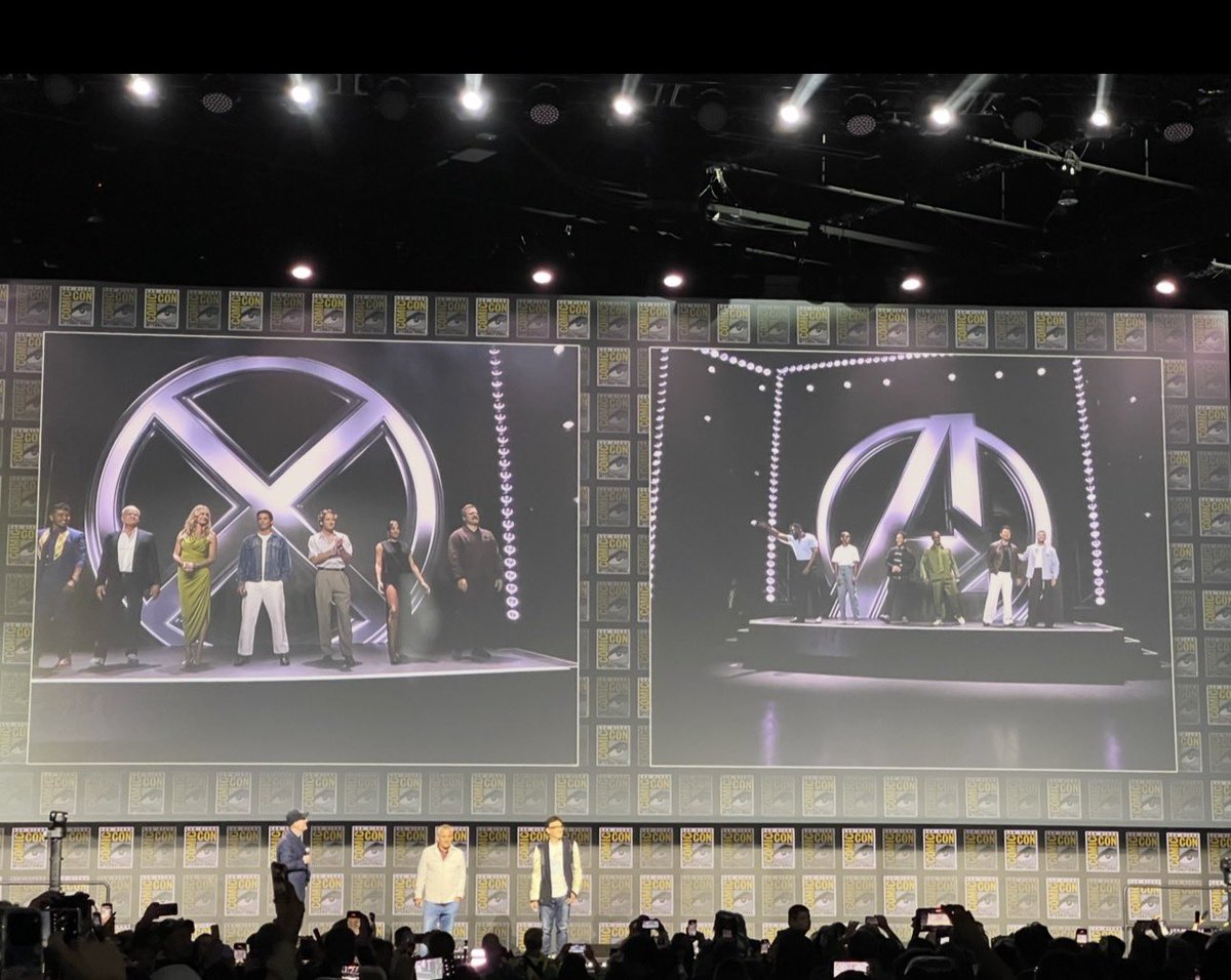 Nerdtropolis's tweet photo. Marvel Studios Hall H SDCC panel has introduced the entire Avengers: Doomsday cast from every corner of the building. https://t.co/V4nRYHHqRQ