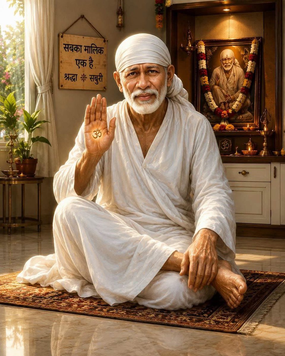 PM_Narendhar's tweet photo. 🕉️ Shirdi SaiBaba Says 🕉️ Trust in the Guru fully. That is the only Sadhana: #SaiBaba #goodmorningindia Happy Baba's Day https://t.co/JKUTWXHJoA