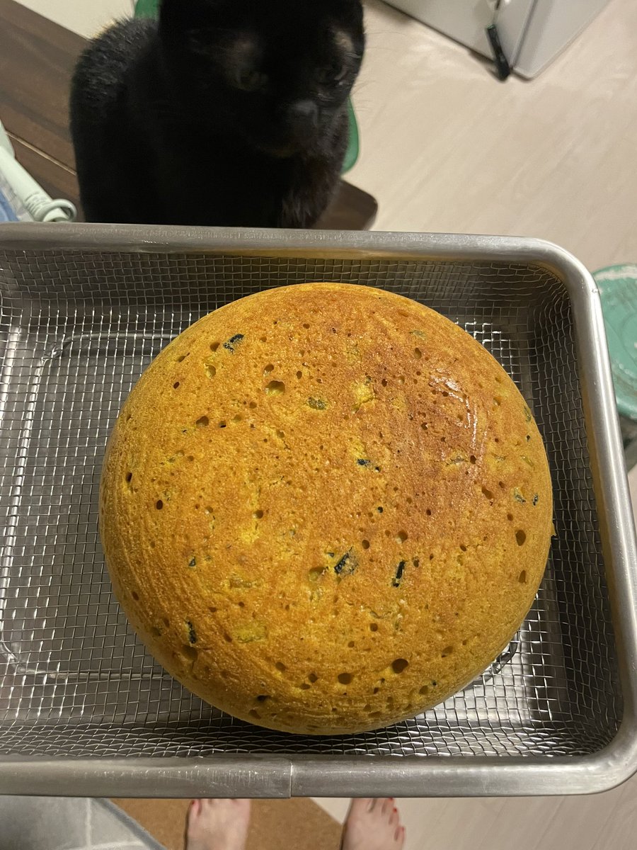 getuko0601's tweet photo. 炊飯器でかぼちゃのケーキ作ったら予想以上にばいんばいんな感じで完成した。
美味し🎃 https://t.co/I4XW0pBqwz