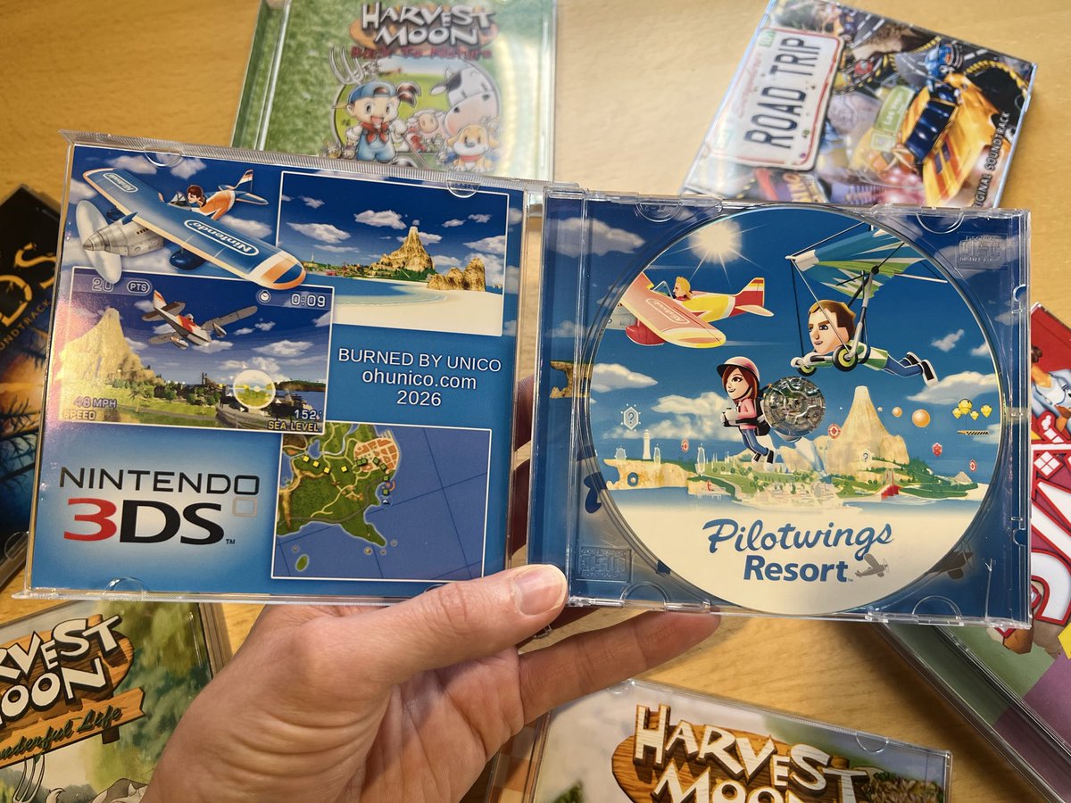 PeanutButterGmr's tweet photo. My wife @oh_unico has been making me CDs for some of my favorite games as gifts lately. They look so good you might mistake them for official OSTs! 🤩 https://t.co/qiNBwQGID4