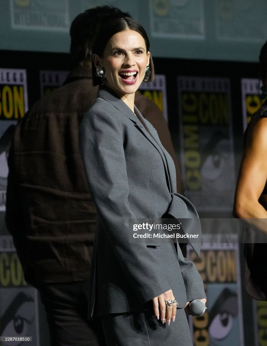 HayleyAtwell_CN's tweet photo. Hayley at the SDCC today.
Hayley Atwell official reprises her role as Peggy in Avengers: Doomsday. 
#HayleyAtwell #PeggyCarter #AgentCarter https://t.co/MOTcplqKsx