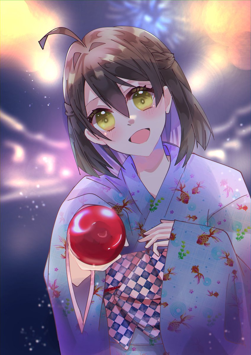 sakura_iro_ha's tweet photo. 夏の思い出🍎🎇

 #イラスト https://t.co/eZFlSvVoPK