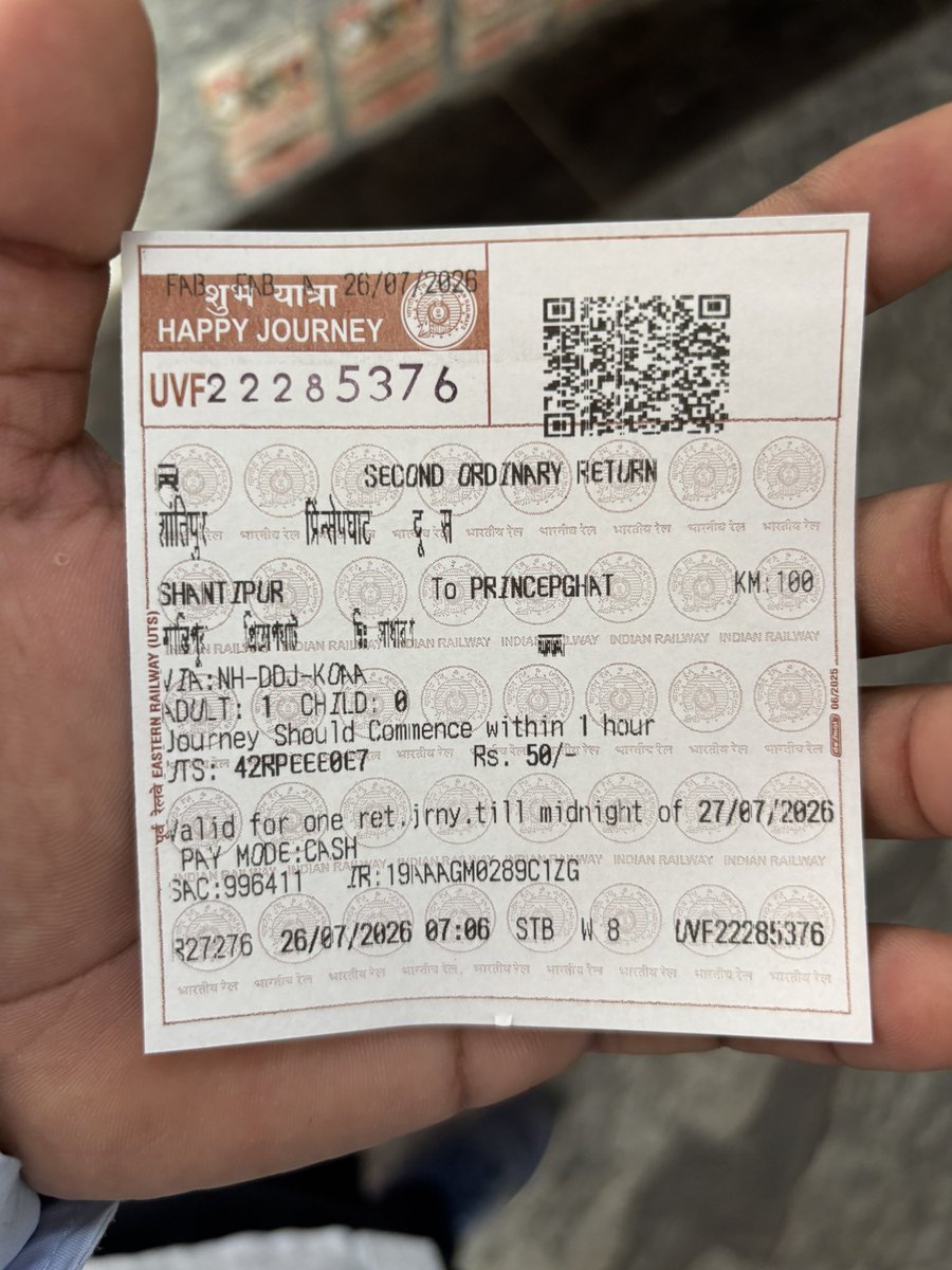Railerrors's tweet photo. @RailwaySeva @drmsdah Very much appreciate to the team, they added the route in just one hour, very much thankful to all https://t.co/3pbp5AQypL